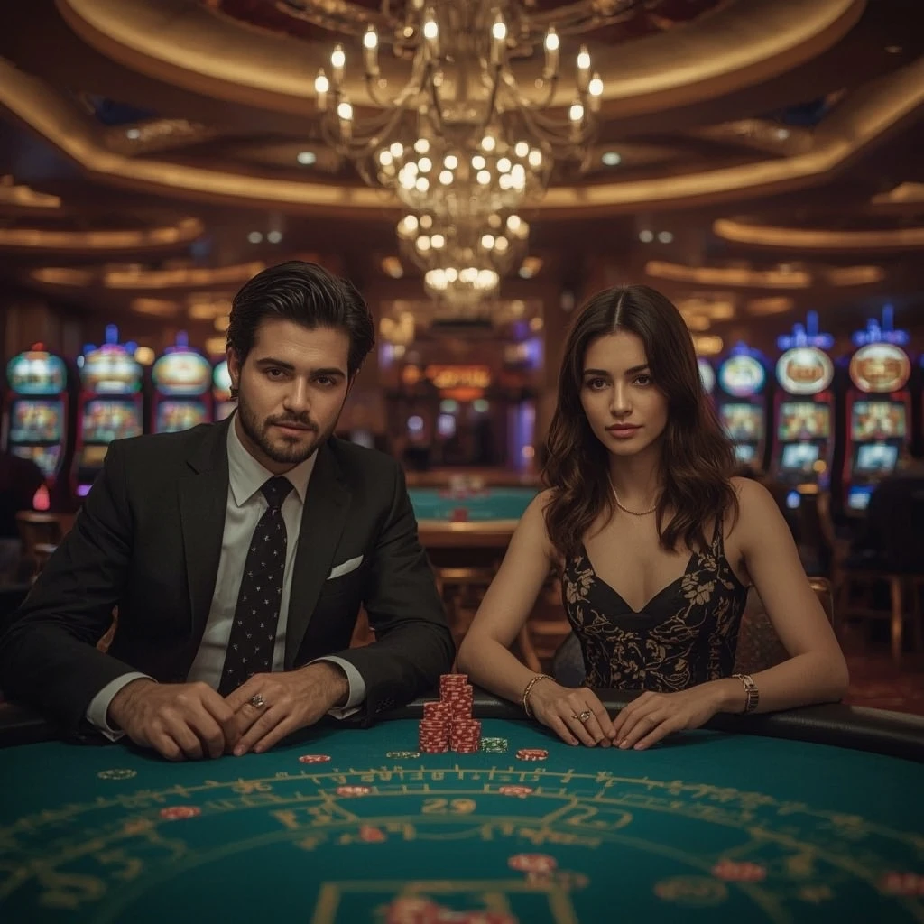 Deux joueurs de poker dans un GxBet Casino